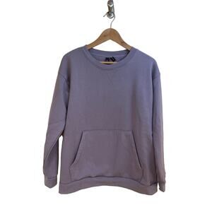 Mondetta Women's Light Purple Medium Soft Crew Neck Sweatshirt with Pocket